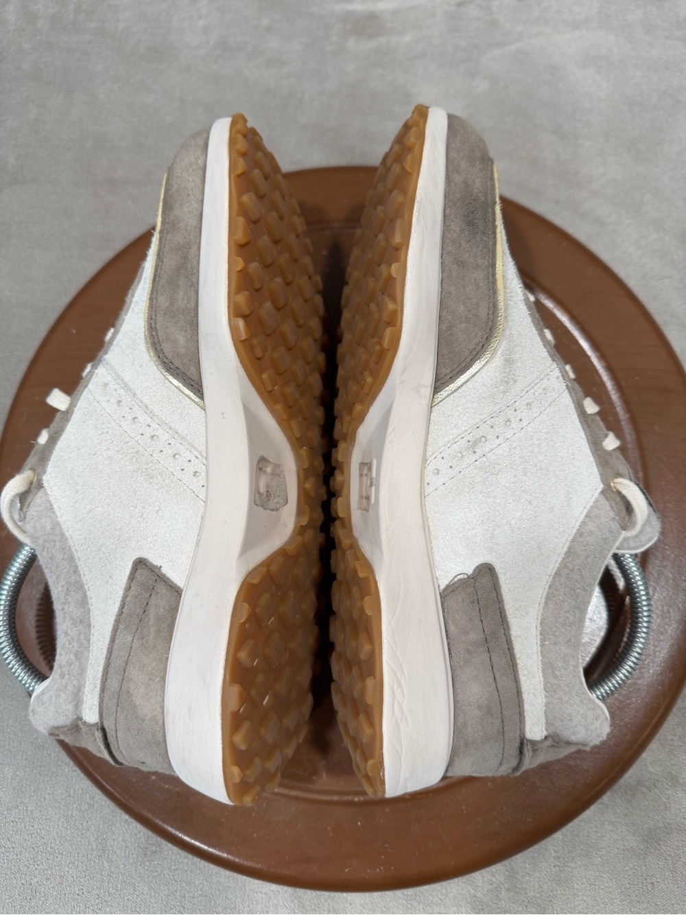 Cole Haan Women's Beige & Cream Suede Sneakers - Picture 8 of 11